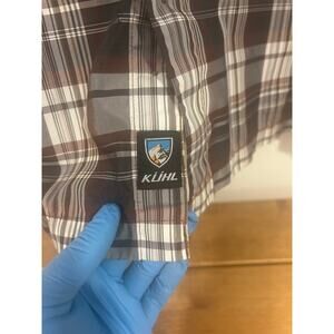 KUHL XXL Eluxur Men’s Performance Button Up Red Gray Plaid Outdoor